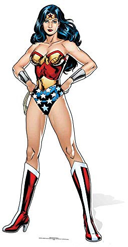 Star Cutouts SC845 Wonder Woman DC Superhero Cardboard Cutout 177cm – Superhero Fan Display, Party Decoration & Collector Gift