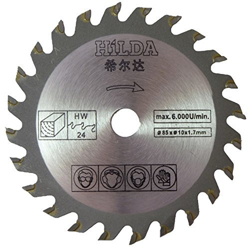Circular Saw Blade 85mm Diameter x 10mm Bore x 24T Wood Cutting