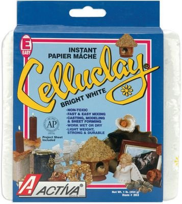 ACTIVA PRODUCTS CELLUCLAY BRIGHT WHITE 1 LB PACKAGE (Set of 3)
