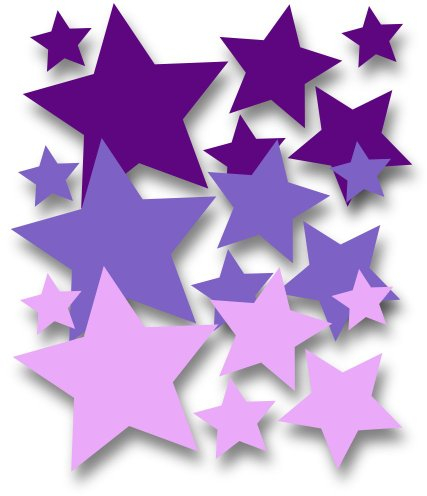 30 Stück selbstklebende Sterne Autoaufkleber, Mix-Set Violett Lila, lavendel, flieder, Fensterdekoration Fensterbild / Fensteraufkleber, Wandtattoo Deko Sticker, Weihnachtsdekoration, Schaufenster In- und Outdoor 62s1