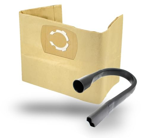 MisterVac | compatible avec les sacs d'aspirateur sacs de rechange 10 pièces + embout flexible de remplacement FLEX VC 21 L MC Nass/Trockensauger