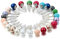 Flongo 12 Paires Boucles d’Oreilles Perle Culture de l'eau douce Acier Inoxydable Clous d'oreilles fin 6mm Coloré Charme Cadeau Bijoux pour Femme Fille