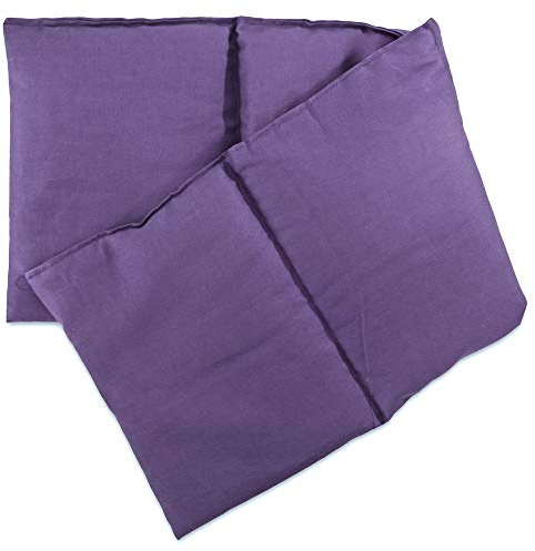 Leinsamenkissen 20x60cm 4-Kammer groß - flieder - Wärmekissen & Kältekissen - Körnerkissen