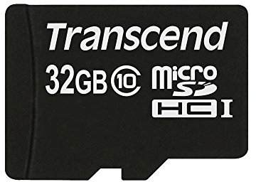 Transcend Carte Mémoire microSDXC 32 Go Classe 10 (Premium) TS32GUSDC10