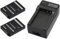 3in1-SET für die Nikon Coolpix A900 A1000 S9500 P300 AW100 und AW110 kompatibel mit Nikon EN-EL12 Set-Inhalt 2 Akku + Schnell-Ladegerät mit Kfz-Lader (12V)