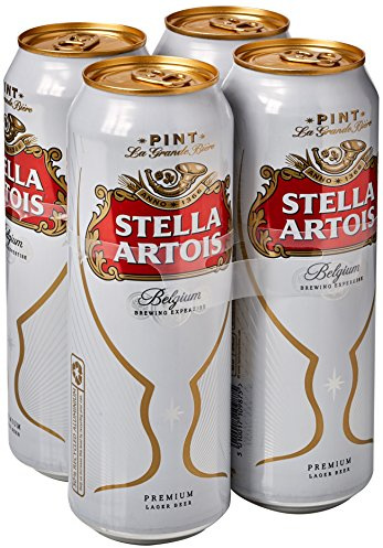Stella Artois Premium Lager Beer Cans, 4 x 568ml