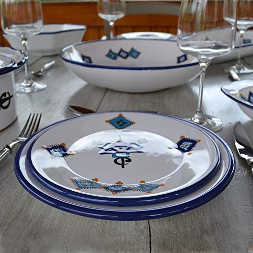Service de table Khelel bleu - 6 pers