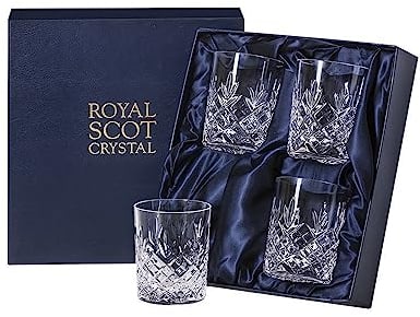 Royal Scot Edinburgh Crystal Whisky Tumblers, 7oz - Set Of 4