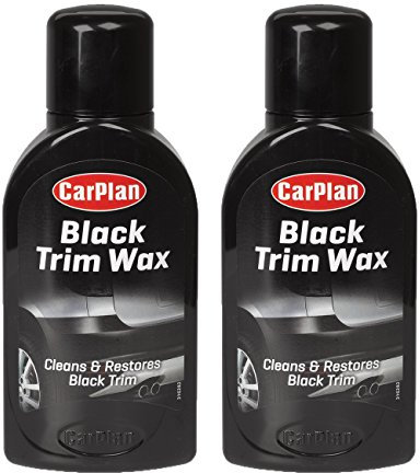 CarPlan 2 x Black Trim Wax 375ml - Cleans & Restores Black Trim