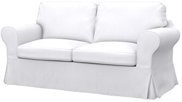 Soferia Sofabezug Kompatibel Mit Ektorp 2er Bettsofa Sofaüberzug Sofaüberwurf Sofaschoner Kunstleder Lederoptik Wasserabweisend Pflegeleicht Antiallergisch Eco Leather Weiß