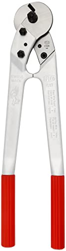 Felco C12 Two Handed Steel Cable & Wire Cutter, One Handed Operation Triangular Cutting System Cuts 12mm Wire and Cable Without Squashing Dinghy Yacht Sailing Rigging Precision Manufactured Swiss Made