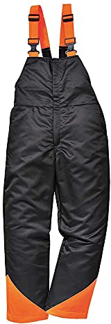 Portwest CH12BKRS Kettensägen-Latzhose, Größe: S, Farbe: Schwarz, Eiche