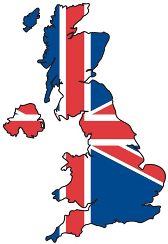 Samunshi® Großbritannien Aufkleber Autosticker in Landesfarben Union Jack - 8,2x10cm