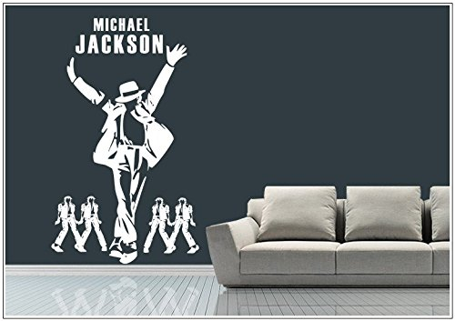 Deco-idea Wandtattoo wandaufkleber wandsticker Photo Porträt Michael Jackson tanzen wph041(Printed Sticker,ca.15 x 6cm)
