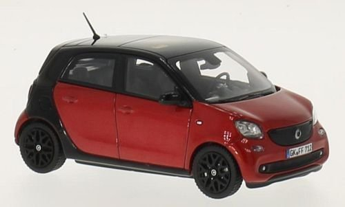 Smart Forfour, metallic-rot/schwarz, 2015, Modellauto, Fertigmodell, Norev 1:43