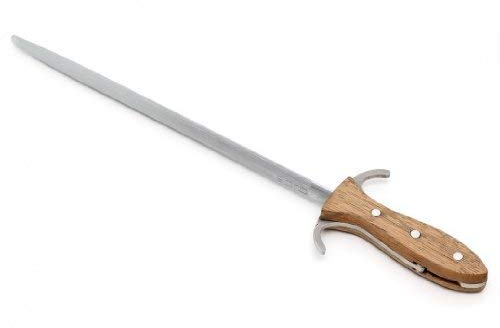 GÜDE Solingen - Wetzstahl geschmiedet, 32 cm, Fasseichenholz, ALPHA FASSEICHE, Doppelkropf, Handmade Germany