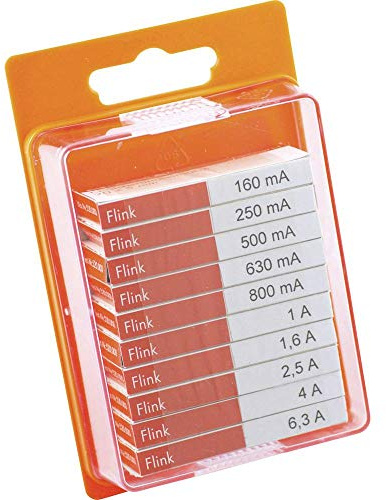 ESKA 120.0.9 12009 Feinsicherung-Sortiment (Ø x L) 5mm x 20mm Flink-F-Inhalt 100St, (Ø x L) 5 mm x 20 mm