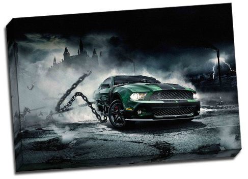Leinwanddruck mit dem Monster-Muscle-Car-Motiv, 76,2 x 50,8 cm