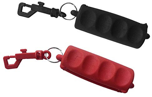 Perfeclan 2 x Gummi Abzieher für Recurve Bogen, Schwarz + rot