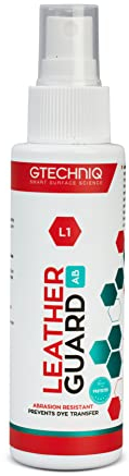 Gtechniq Leather Protector. L1 Leather Guard for Cars, Car Interior Protects Leather Seats from Abrasion and Stains. UV Resistant Lasts up to 12 Months - 100ml