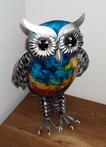 Juliana Natural World Hand Painted Metal Owl Standing