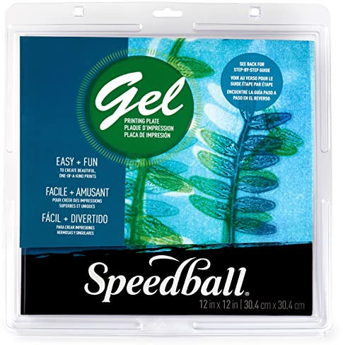 Speedball 12 x 12 Gel Printing Plate, Print Making, Screen Printing, Block Printing, Gelli Printing Crafts Accessories, Crafters Companion, Hobby Art, Fine Art, Easy And Fun