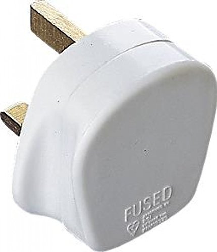 Standard 3 Pin UK Plug 13A, White