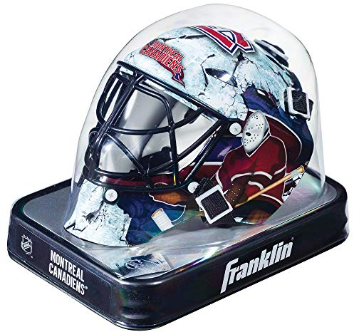 Franklin Sports Eishockey-Sammelartikel Torwart-Helm Mini, Design: Logo Einer NHL-Mannschaft, 7784F04, Navy