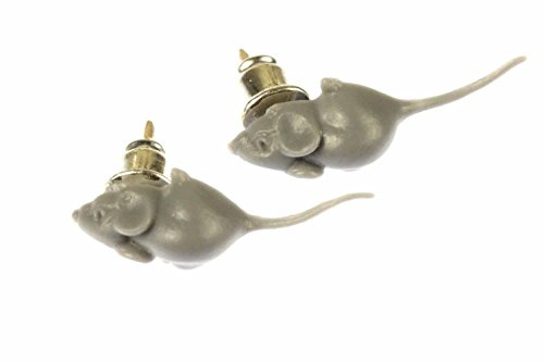 Miniblings Mäuse Mouse Ohrstecker Ratten grau Mini | In Berlin von Hand montierter Ohrschmuck, ein Stück mit Persönlichkeit