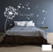 ilka parey wandtattoo-welt® Wandtattoo Wandaufkleber Pusteblume Blüten Schmetterlinge Wunschtext M1416 - ausgewählte Farbe: *Weiß* - ausgewählte Größe:*XL 170cm breit x 180cm hoch