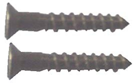 Messing Schrauben brüniert, DIN 97, 1,6 x 8 mm, 20 Stück, Holzschraube, Flachsenkkopf