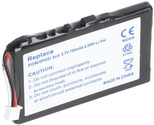 AccuCell Akku kompatibel mit Apple iPod-3, 616-0159, E225846