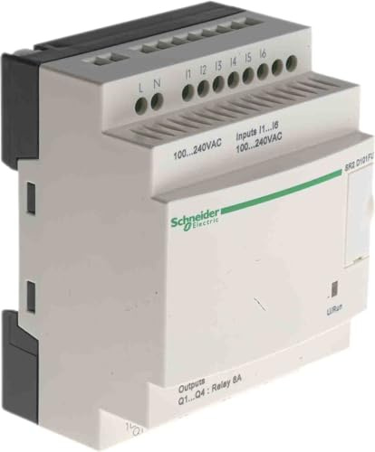Schneider Electric compact smart relay, Zelio Logic SR2 SR3, 10 IO, 100 to 240V AC, no clock, no display