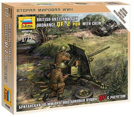 Zvezda, Z6169 model making, tank assault rifle, British canon and servants