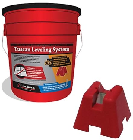 PEARL ABRASIVE CO. Tuscan Leveling System Eimer mit 500 Kappen