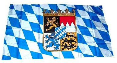 Flagge Fahne Freistaat Bayern Wappen 30 x 45cm