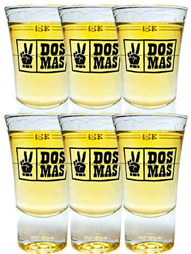 Dos Mas Gläser 6er Set mit Eichstrich 2cl und 4cl