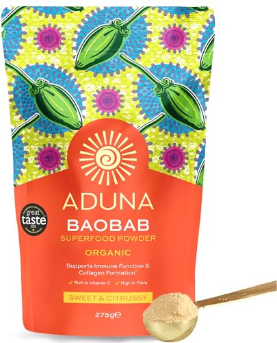 Aduna Organic Baobab Powder | Vitamin C & Fibre Superfood | 275g