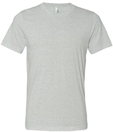 Canvas Mens Triblend Crew Neck Plain Short Sleeve T-Shirt (XL) (White Fleck Triblend)