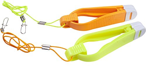 Fladen Downrigger Release Clip, die Blisterverpackung enthält 2 Release Clips, 1x in Gelb und 1x in Orange, in S oder L verfügbar