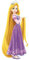 Disney Prinzessin – 1 Wandtattoo Riesen (100 cm) von Rapunzel (Kleid Glitzer) + 17 Aufkleber verschiedenen