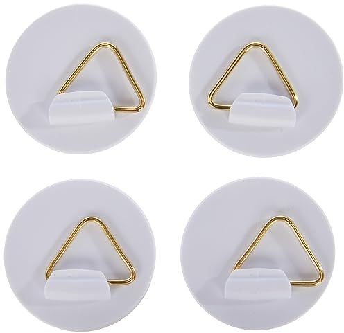 GLOREX 6 1716 700 - Supporto per piatti da parete, autoadesivo, ca. 40 mm, 4 pezzi, portata circa 500 g, per appendere facilmente i piatti