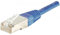 CONNECT Cordon de raccordement RJ45 Cat.6 F/UTP cuivre/aluminium Bleu 0,15 m