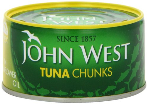 John West Tuna Chunks in Sunflower Oil 185 g (Pack of 12)