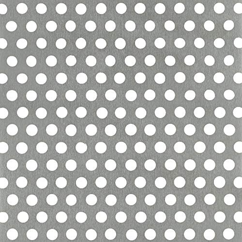 Alberts 466916 Lochblech | runde Lochung | Aluminium, silberfarbig eloxiert | 200 x 1000 x 0,8 mm