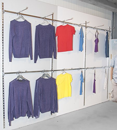 Sommer International GmbH Rückwandsystem 3,7 m Vidu EL 2 Ladeneinrichtung Kleiderständer Kleiderschrank Regalsystem Regal Konfektionsregal Ladenbau Wandregal