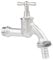 Auslaufventil 1/2' Messing matt verchromt Knebelgriff Wasserhahn
