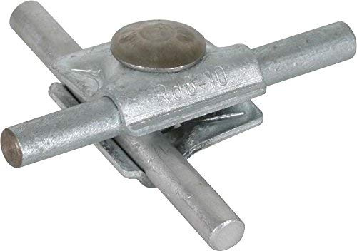 Dehn 390060 – Dreistockklemme Anschluss MV Schraube Flach Rund 8 – 10 mm St/tZn
