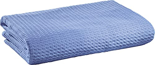 Erwin Müller Sommerdecke, Baumwolldecke hellblau Größe 220x240 cm - luftig-leicht, weiche Qualität, sehr angenehm - 100% Baumwolle