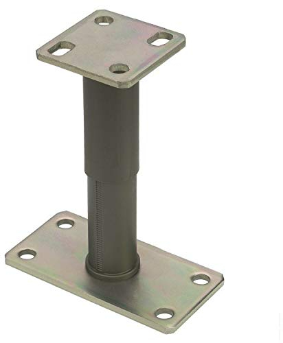 BB STANZ Pfostenträger Bodenplatte 160 x 80 x 6 mm (6 Stück) Stützfuß Bodenfuß Betonfuß höhenverstellbar verstellbar mit Platte Trägerplatte 80 x 80 x 6 mm